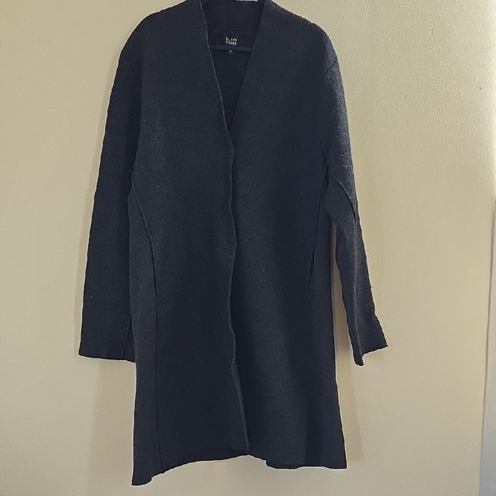 Eileen Fisher Charcoal Gray Women's Coat